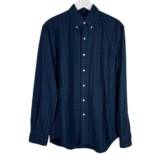 Ralph Lauren Mens Medium Blue, Green & Black Button Front Shirt - Picture 2 of 8